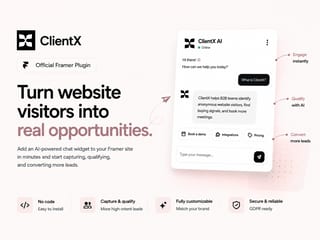 ClientX AI Sales Agent — plugin · framer