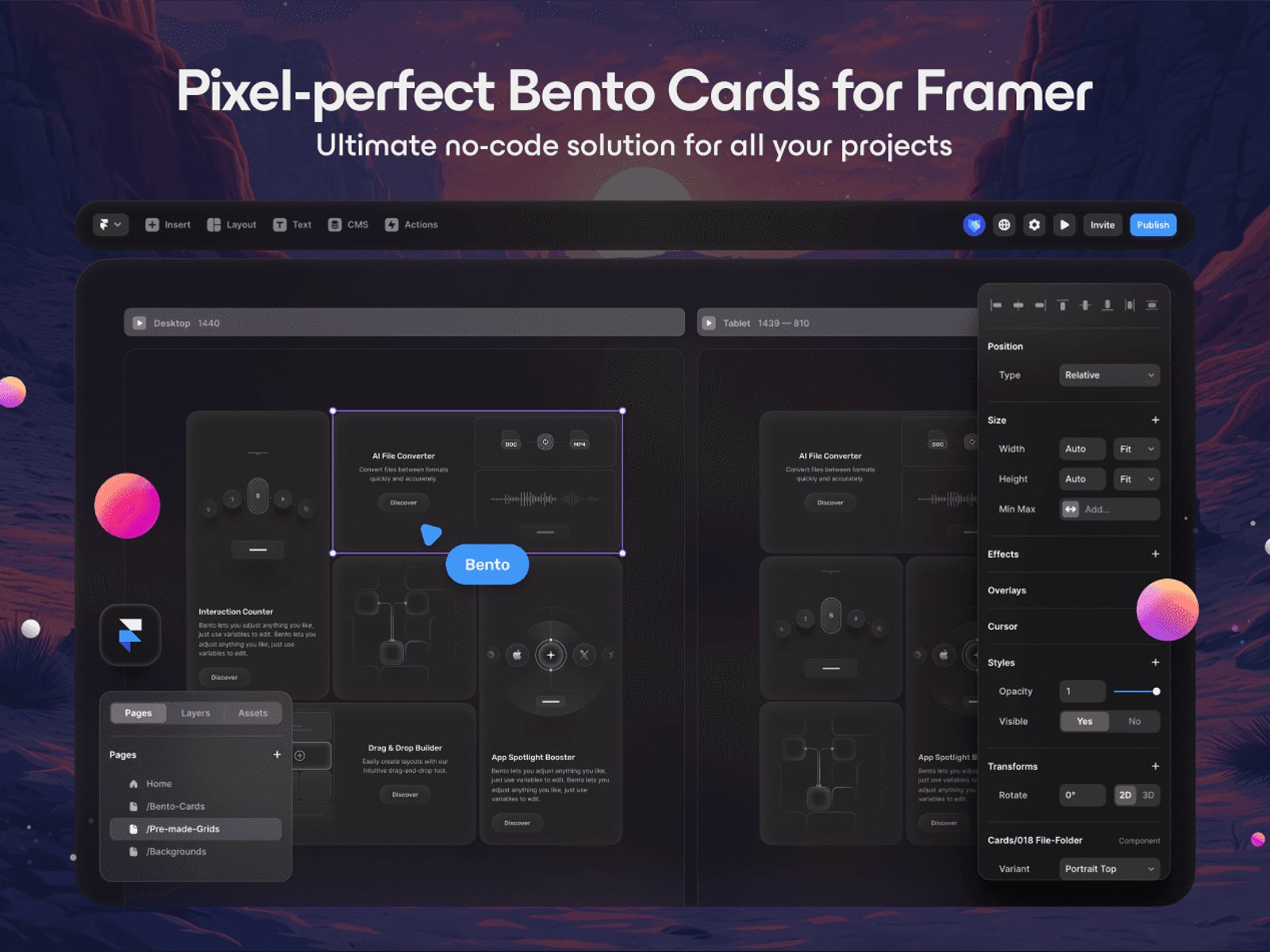 UI8 Bento Cards supporting image 1