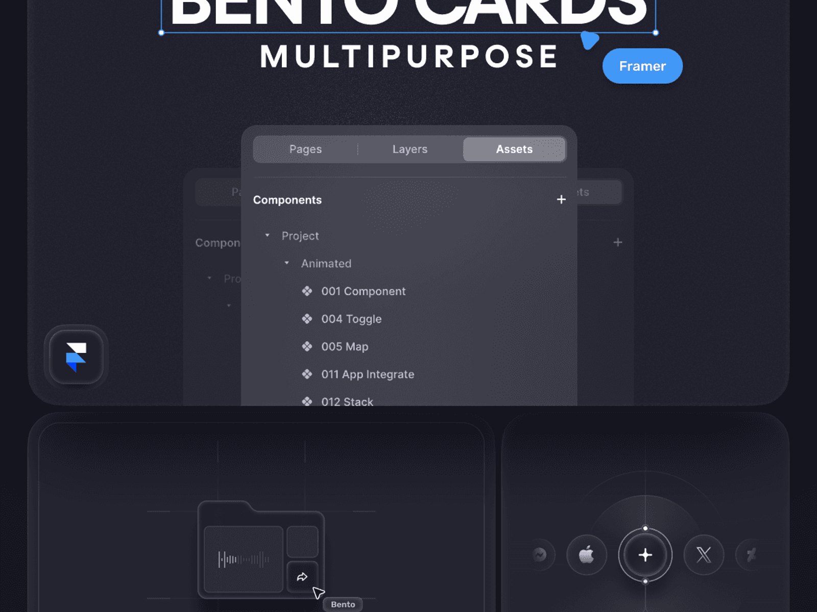 UI8 Bento Cards preview
