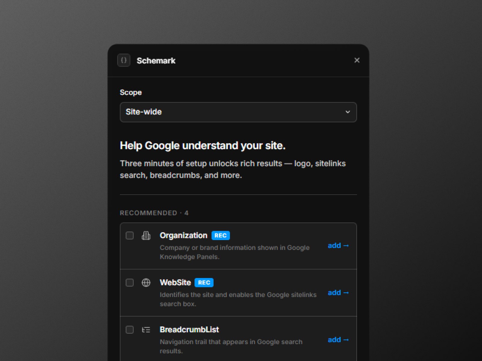 Schemark — product preview