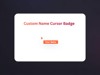 Custom Name Cursor Badge — plugin · framer