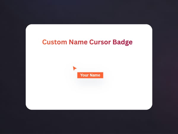 Custom Name Cursor Badge icon