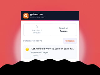 Duplicate Text Detector by getseo.pro — plugin · framer