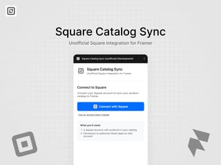Square Catalog Sync (unofficial) — plugin · framer