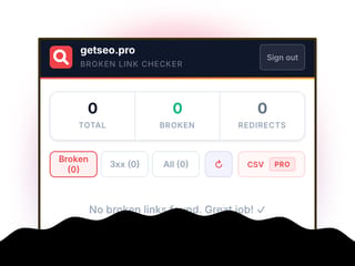 Broken Link Scanner by getseo.pro — plugin · framer